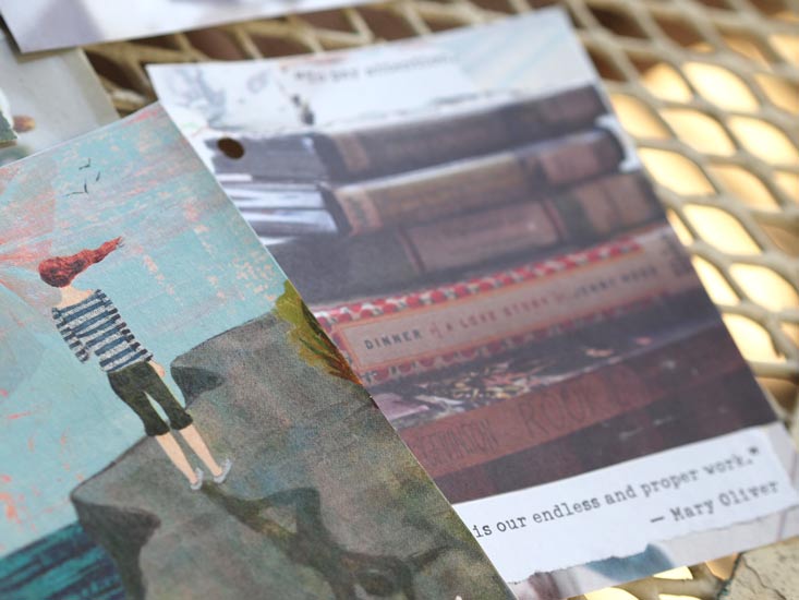 The Book of Hours...pebbles to place and follow through your day. A homemade, papery system by Lesley Austin of Small Meadow-Wild Simplicity. 